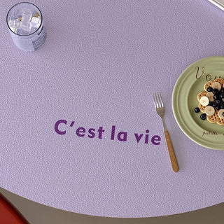 Simple Lettering Color Round Tablecloth Mat    60cm x 80cm