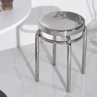 Stainless Steel Round Stool Side Table