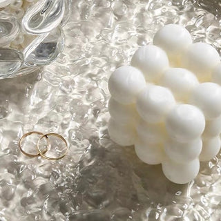 Wavy pattern Clear tray with handle for storage