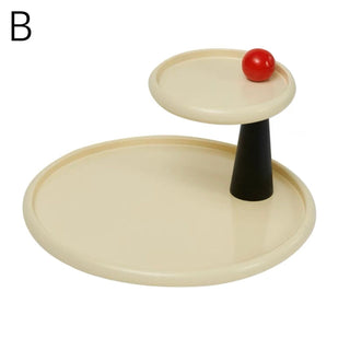 Movable Two-Tier Round Accessory Tray