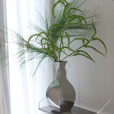 Mirror-finish stainless steel flower vase silver vase mirror finish