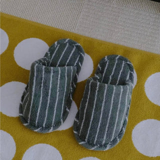 Color Stripe Pile Room Shoes  Indoor Slippers