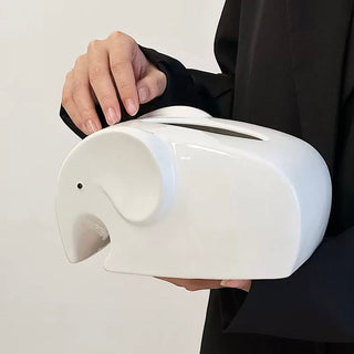 Elephant Ceramic Tissue Case