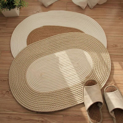 Rope Knit Oval Mat   Entrance Mat