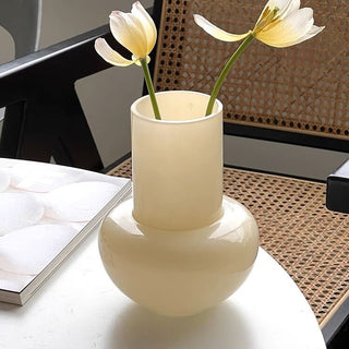 Red Glass Flower Vase