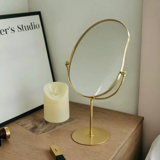 AdjustableAngle Nuance Oval Tabletop Mirror  Mirror Stand
