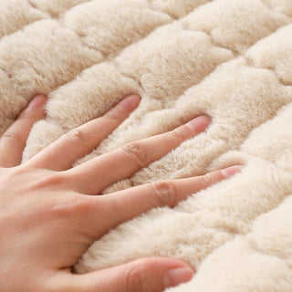 Faux Fur Grid Cushion Cover  45 x 45 cm