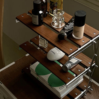 Folding Wood Three-Tier Storage Display Rack