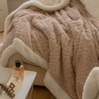 Leaf pattern blanket single size 150 x 200 cm blanket for protection against air conditioning.