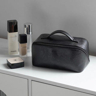 Simple Leather Large Capacity Cosmetic Storage Pouch  Travel Pouch