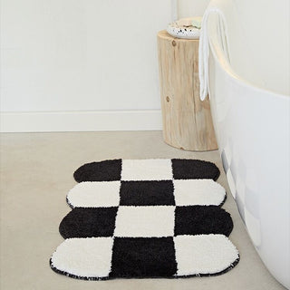 Checker Rug Mat  Absorbent Bath Mat 50 x 80