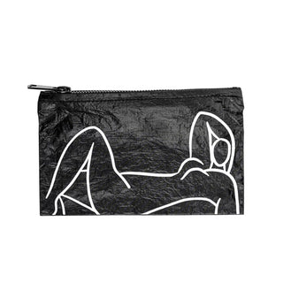 Body Nuance Art Cosmetic Storage Flat Pouch  Silver