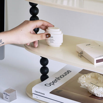 Asymmetrical design Three-tier storage display rack