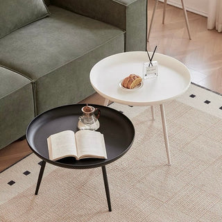 Monochrome Simple Round Side Table  Sofa Table