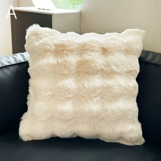 Natural Color Fur Mix Cushion Cover  45 x 45 cm