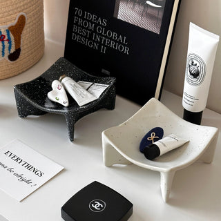 Ink Splash Pattern Square Accessory Tray  Storage