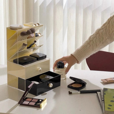 Pearl Monotone Drawer Cosmetic Storage Box