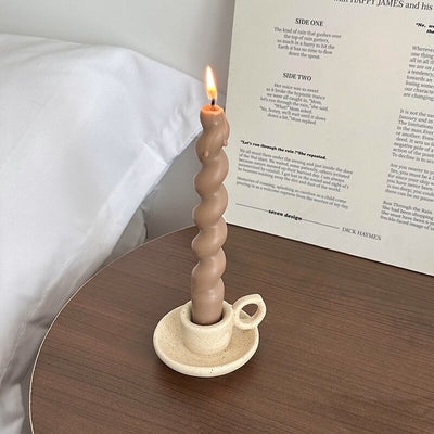 Ceramic Natural Candle Holder