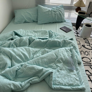 Summer Quilt Set Plain Summer Quilt Duvet Cover Set  2 Sizes