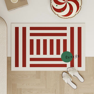 Striped pattern water-repellent entrance mat 50 x 80 cm wipeable mat