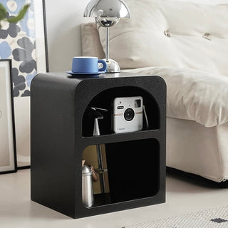 Black Arch Dome Two-Tier Storage Rack Side Table Shelf