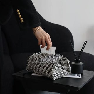Tweed-style fringe mixed tissue case