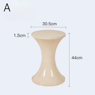 Curved design storage stool side table  in  chair