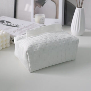 Checkered pattern Mousse velvet tissue cover