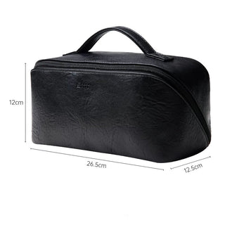 Simple Leather Large Capacity Cosmetic Storage Pouch  Travel Pouch