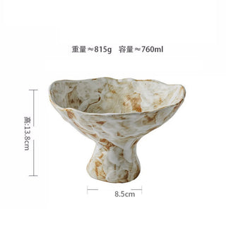 Nuance Marble Footed Ceramic Accessory Tray Fruit Tray