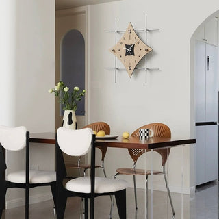 Silver Frame Art Design Clock  Wall Clock