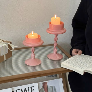 way Pink Twist Candle Holder