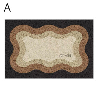Wave pattern entrance mat 50 x 80 cm mud-removing mat