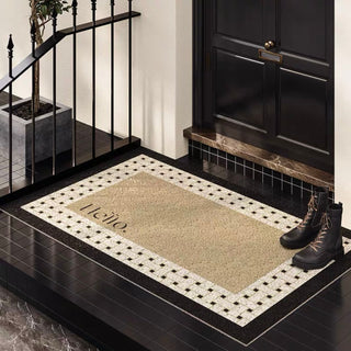 Hello Monotone Entrance Mat 4 types  50 x 80 cm for removing mud.