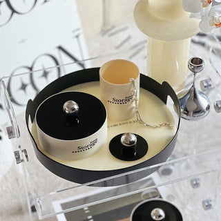 Two-tone lettering lidded storage box piece set