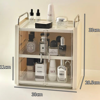 Large Capacity Clear Cream Cosmetic Box  Makeup Box Drawer