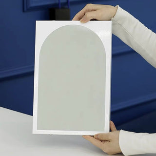 Arched Iron Tabletop Wall Mounted Mirror