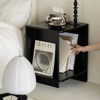 way Square Storage Side Table  Magazine Rack Storage Monotone