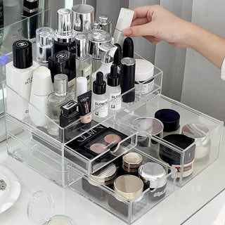 Clear Color Drawer Cosmetic Storage Box