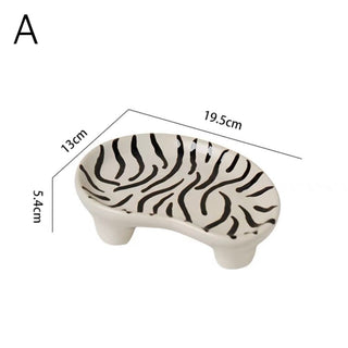 Zebra print with legs wave-shaped accessory tray
