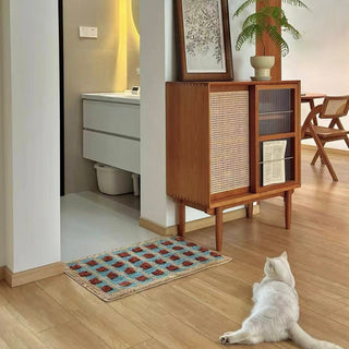 Retro pattern absorbent door entrance mat 50 x 80 cm bath mat non-slip.