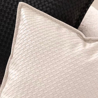 Rich Faux Leather Braided Cushion Cover  45 x 45 cm Nuance Colors