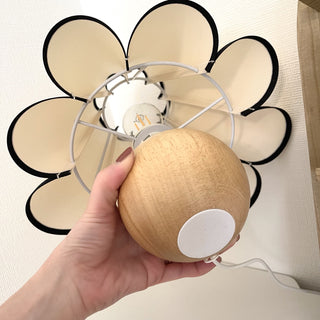Piping Shade Light Wood Lamp
