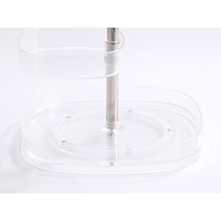 Clear Acrylic Multi-Tier Rotating Rack for Cosmetics Storage