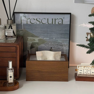Thimble Wood Clear Acrylic Tissue Case Tissue Box