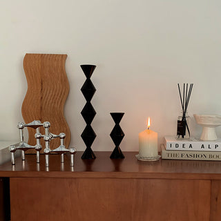Triangle Wood Object Set of 2