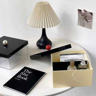 Pearl Square Storage Box with Lidin  Small Item Organizer