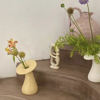 Mushroom Ceramic Flower Vase  Single Flower Vase
