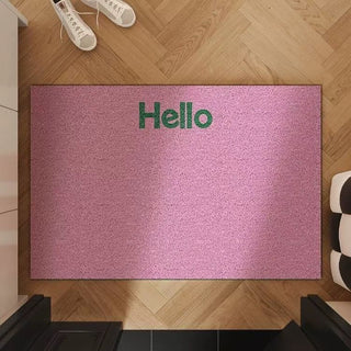 Hello Lettering Color Entrance Mat  50 x 80 cm Mud Removal