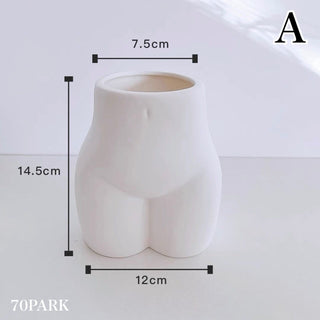 Hip-shaped body art flower vase